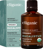 Cliganic aceite de eucalipto orgánico en botella, aroma puro para aromaterapia