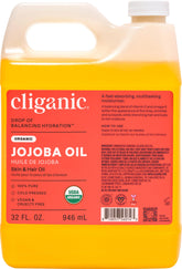 Cliganic Aceite de Jojoba Orgánico, envase al por mayor, cuidado diario de piel y cabello