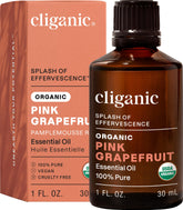 Cliganic Aceite Pomelo Rosa en botella para aromaterapia y ambientación fresca