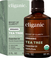 Cliganic Aceite de Árbol de Té, botella, ideal para aromaterapia en difusor.