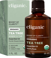 Cliganic árbol de té, botella de aceite con aroma refrescante para momentos calmantes.