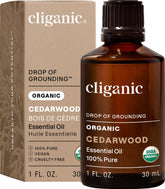 Cliganic Aceite Esencial de Cedro con gotero, ideal para difusor y relajación suave