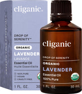 Cliganic Lavanda Orgánico: botella de 1oz lista para difusor.