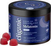 Gomitas de melatonina Cliganic en bote para dormir mejor