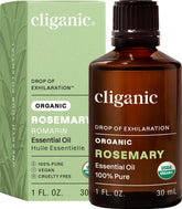 Cliganic romero aceite esencial frasco: aroma puro para aromaterapia diaria