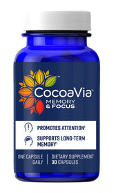 CocoaVia Memory & Focus en botella, posible impulso para la concentración diaria