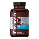 CocoaVia Ultra 750mg cápsulas en botella, apoyo al corazón