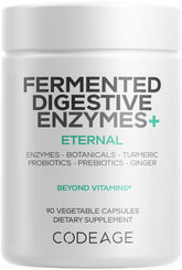 Codeage enzimas digestivas fermentadas en botella para apoyo digestivo diario