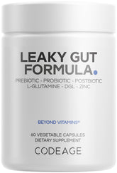 Codeage Leaky Gut: botella de cápsulas para uso diario y apoyo intestinal
