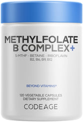 Codeage Methylfolate B Complex cápsulas, soporte metabólico diario.