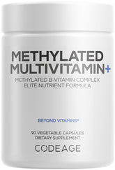 Codeage Multivitamínico Metilado, cápsulas para soporte diario de energía y bienestar.