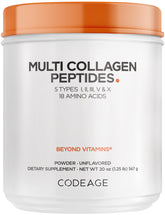 Codeage Multi Colageno polvo sin sabor para mezclar en bebidas diarias