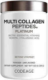 Codeage Multi Collagen en bote de 11.5 oz, ideal para incorporar en bebidas diarias.