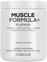Codeage Muscle Formula+ Platinum con creatina monohidrato para rendimiento diario.