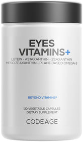 Codeage Eyes frasco frontal, apoyo diario para la salud ocular