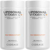 Codeage Vitamina C liposomal 1500 mg con zinc, empaque práctico para la rutina diaria
