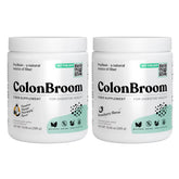 ColonBroom polvo psyllium cascara en vaso, apoya la digestión diaria.