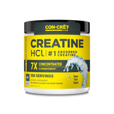 CON-CRET Creatine HCl, botella de polvo, energía celular para entrenar