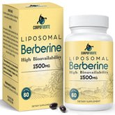 Corpofuerte Liposomal Berberina HCl 1500 mg en botella para equilibrio diario.