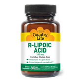 Country Life Complejo de Ácido Alfa Lipoico R en frasco, apoyo antioxidante potencial para la salud