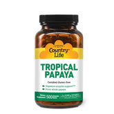Country Life enzimas papaya tropical, tableta masticable para una digestión suave