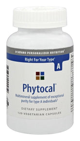 Phytocal A de D'Adamo, botella, apoyo diario de minerales esenciales