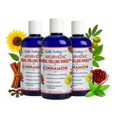 Dale Audrey: botella de aceite ayurvédico para enjuague bucal natural.