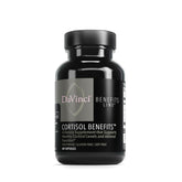 DaVinci Labs Cortisol Benefits: bote frontal sugiere equilibrio hormonal y calidad de fórmula