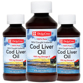 De La Cruz Aceite de Hígado de Bacalao islandés en botella, ideal para uso diario.