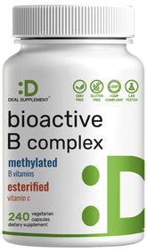 DEAL SUPPLEMENT Bioactivo Complejo B 11-en-1, cápsulas fáciles de absorber para energía diaria.