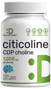 Citicolina DEAL SUPPLEMENT: botella de 1000 mg para apoyo de la atención