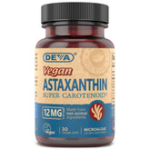 DEVA Astaxantina en frasco de cápsulas para uso diario.