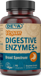 DEVA Enzimas Digestivas Veganas en botella: apoyo digestivo diario.