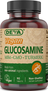 DEVA Glucosamina MSM CMO, tableta para uso diario, apoyo moderado a la movilidad