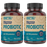 DEVA Probiotico vegan con FOS, 90 cápsulas, posible apoyo digestivo diario.