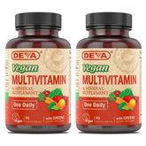 DEVA Vegan Multivitamin: botella con etiqueta para uso diario.