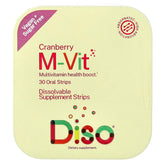 Tiras DISO M-VIT que se disuelven en la lengua para absorción rápida.