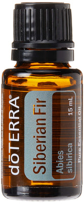 doTERRA Aceite esencial de abeto siberiano botella: aroma calmante para relajación diaria.