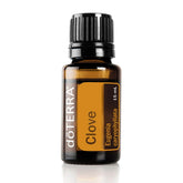 doTERRA clavo, botella de aceite, aporta aroma cálido y ayuda a la higiene bucal.