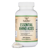 Double Wood Essentials aminoácidos: polvo de 1 g por porción para apoyar recuperación muscular.