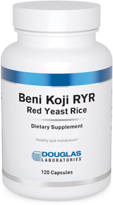 Beni Koji de Douglas Laboratories: cápsulas de arroz rojo fermentado para apoyar el metabolismo de lípidos.