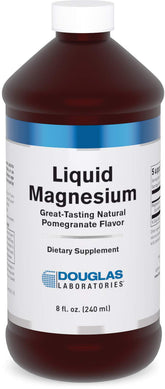 Douglas Laboratories Magnesio líquido, botella vertiendo: posible apoyo para músculos y huesos en la rutina diaria.