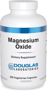 Douglas Laboratories Magnesium Oxide cápsulas frente, apoya función cardíaca normal