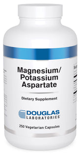Douglas Laboratories Magnesium/Potassium Aspartate, bote con cápsulas para uso diario.