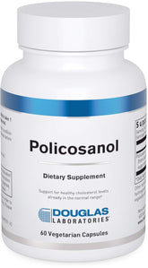Douglas Laboratories Policosanol, botella de cápsulas, apoya metabolismo lipídico saludable.