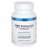 Douglas Laboratories DIM Enhanced: frasco de cápsulas con presentación vegetariana para uso diario.