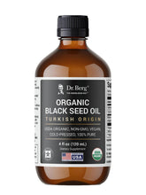 Dr. Berg Aceite de Nigella Sativa, botella de vidrio, prensado en frío para máxima pureza.