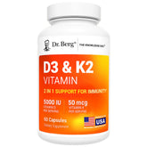 Dr. Berg D3 K2 5000 UI en cápsulas para absorción eficiente