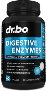 DR. BO enzimas digestivas en cápsula para apoyo diario de la digestión.