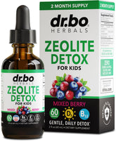 DR. BO Zeolite Detox para Niños en bote, uso diario suave.